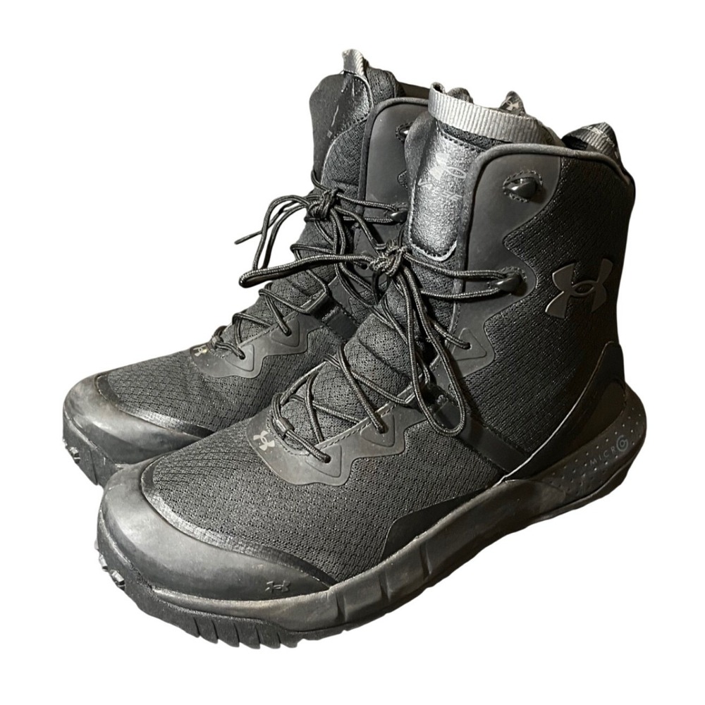 Under Armour Valsetz RTS 1.5 Tactical Boots Mens 12 Black Side Zip 3023748-001